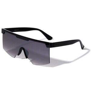 Men Sunglasses Oversized Black Flat‎ Lens Fishing Driving UV400 Protection Gafas